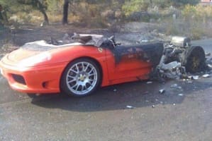 ferrari quemado