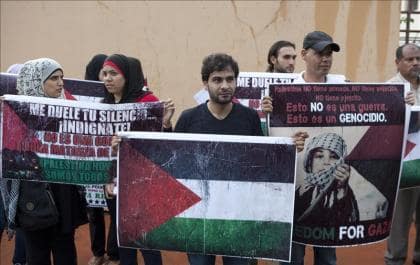 dominicanos gaza protesta